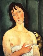 Amedeo Modigliani Portrait of a yound woman (Ragazza) oil painting reproduction